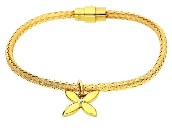 Esprit Damen Armband Edelstahl Gold Thriving Flora ESBR11450B185