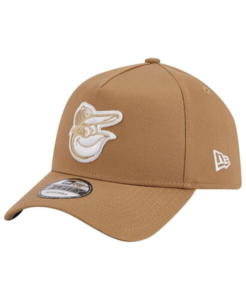 Men's Khaki Baltimore Orioles A-Frame 9FORTY Adjustable Hat