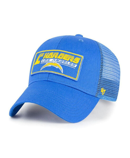 Big Boys Powder Blue Los Angeles Chargers Levee MVP Trucker Adjustable Hat