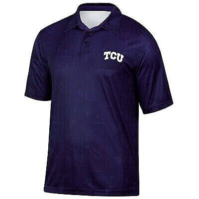 NCAA TCU Horned Frogs Men's Tropical Polo T-Shirt - S