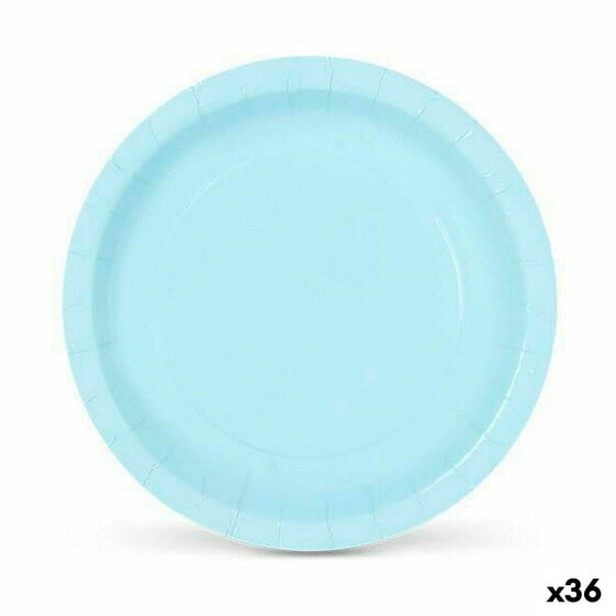 Plate set Algon Disposable Cardboard Blue 10 Pieces 20 cm (36 Units)
