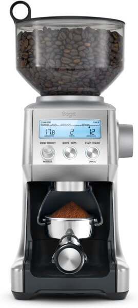 Sage - The Smart Grinder Pro - Kaffeemühle mit konischem Mahlwerk - Programmierbar, automatisch - Gebürsteter Edelstahl