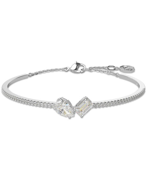 Silver-Tone Mesmera Crystal Bangle Bracelet