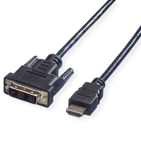 Кабель монитора HDMI-DVI-D ROTRONIC-SECOMPVALUE Male/Male 2 м - Черный