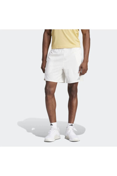 Шорты для мужчин Adidas 3 полоски сетчатые белые Hiit