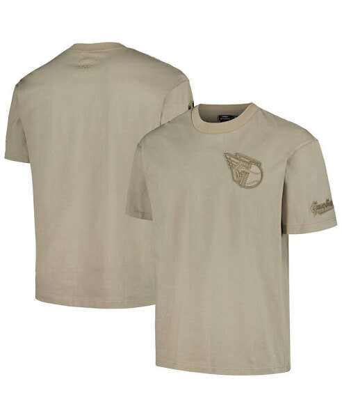 Men's Tan Cleveland Guardians Neutral Drop Shoulder T-shirt