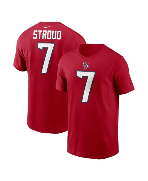 Men's C.J. Stroud Red Houston Texans Player Name and Number T-shirt