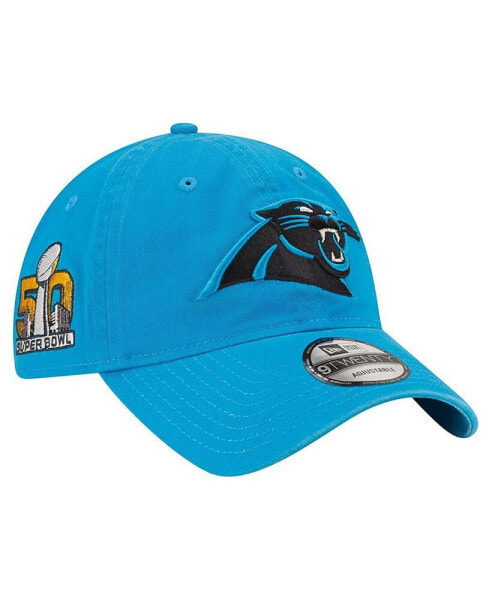 Бейсболка регулируемая New Era Carolina Panthers Blue Distinct 9TWENTY для мужчин