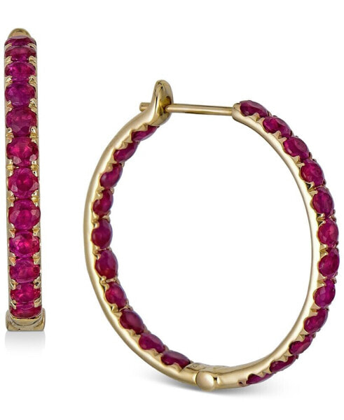 Серьги Macy's Sapphire In & Out Hoops