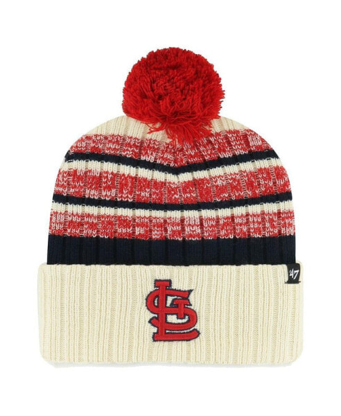 Men's Natural St. Louis Cardinals Tavern Cuffed Knit Hat with Pom