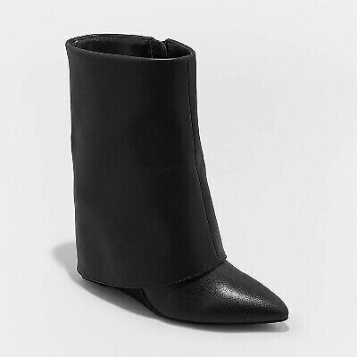 Women's Rue Dress Boots - A New Day Black 6.5