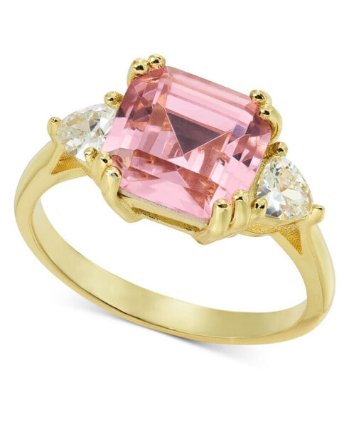 Gold-Tone Cubic Zirconia & Square Pink Crystal Ring, Created for Macy's