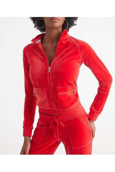 Куртка женская Juicy Couture Heritage с высоким воротником и графическим рисунком на спине