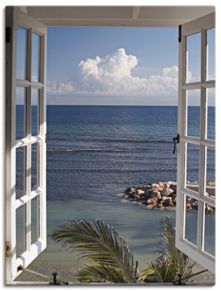 Leinwandbild Fenster zum Paradies