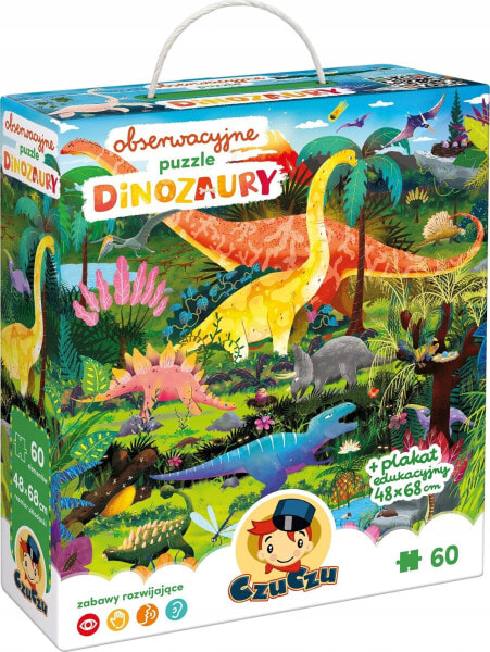 Czuczu CzuCzu Obserwacyjne puzzle Dinozaury 60 elementów