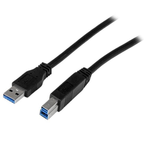 StarTech.com 2m (6 ft) Certified SuperSpeed USB 3.0 A to B Cable - M/M - 2 m - USB A - USB B - USB 3.2 Gen 1 (3.1 Gen 1) - 5000 Mbit/s - Black