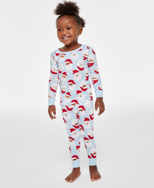 Baby & Toddler Santa Toss Cotton Snug-Fit Pajama Set, Created for Macy's