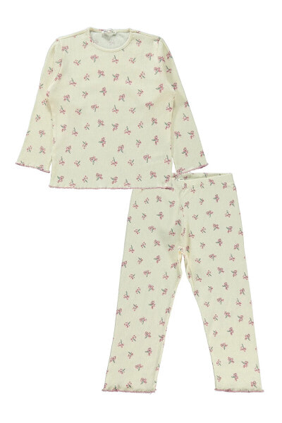 Kız Çocuk Pijama Takımı 10-13 Yaş Somon