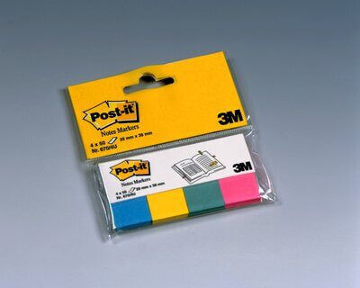 3M 670-4U - Paper - Blue - Green - Pink - Yellow - Removable - Wall - 4 pc(s) - 50 sheets
