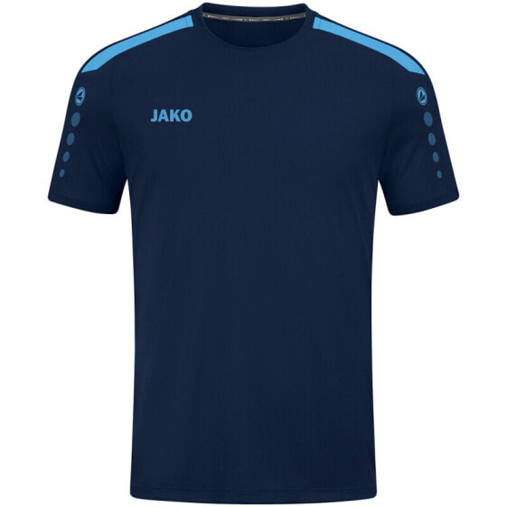 JAKO Power kurzarm Trikot Herren 910 - marine/skyblue L, aus Polyester, Größe L, GTIN: 4059562974812