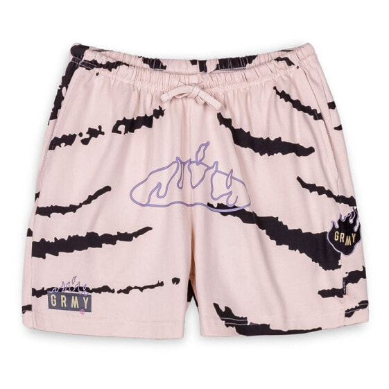 GRIMEY Cloven Tongues All Over Print sweat shorts