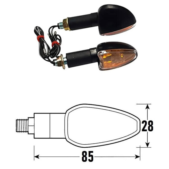 Мотоиндикаторы BCR Arrow с оранжевым линзой