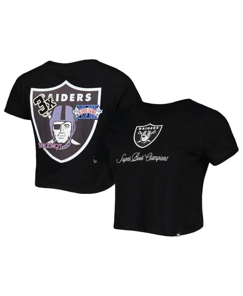 Women's Black Las Vegas Raiders Historic Champs T-shirt
