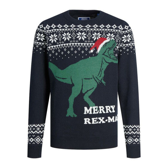 Свитер Jack & Jones JORREXMAS TREX Navy Blue