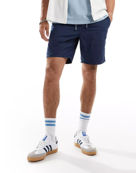 Superdry Indigo bermuda shorts in indigo dobbie