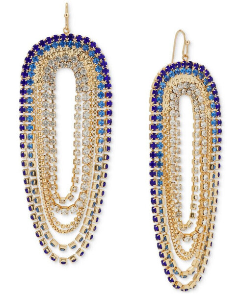 Серьги Lucky Brand Blue Sparkle Chain Linear