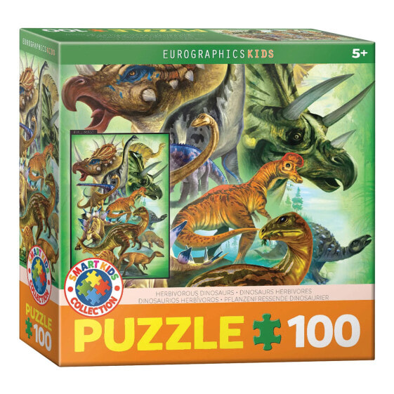 Пазл растительноядных динозавров EUROGRAPHICS Puzzle 100 элементов