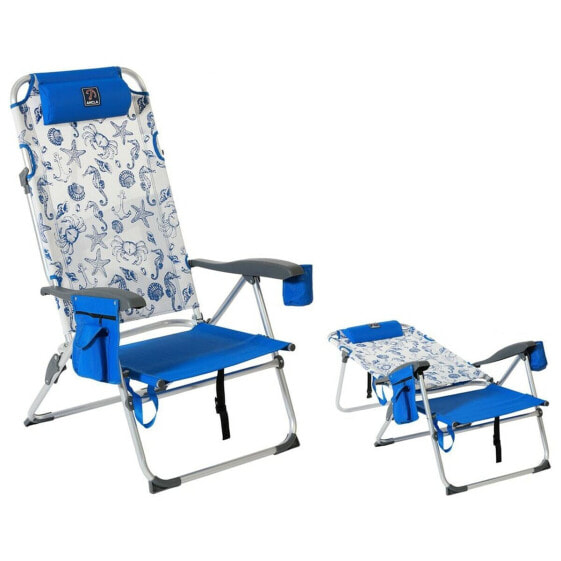 Пляжный стул Синий 106 x 47 x 45 cm