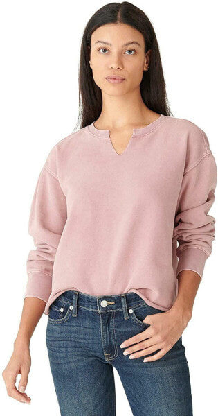 Lucky Brand 274588 Relaxed Classic Crew Rose XS (US 0-2)