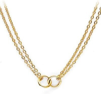 Stylish gold-plated ring necklace Seduction BJ02A4201