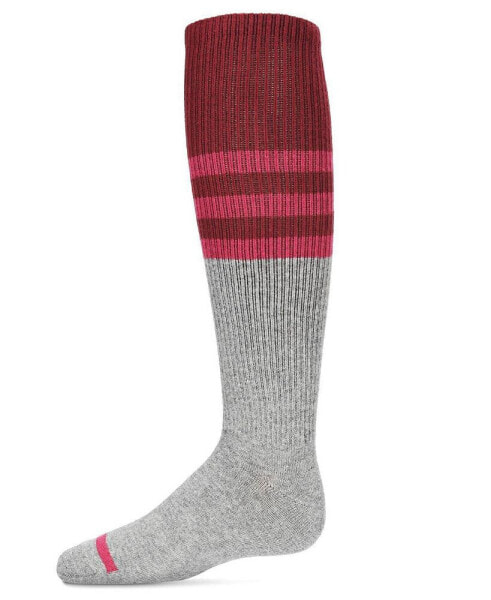 Big Girls Two-Tone Stripe Knee-High Socks