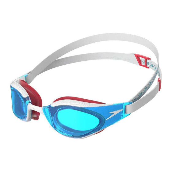 Очки для плавания Speedo Fastskin Hyper Elite в аква-синем/светофорно-красном design