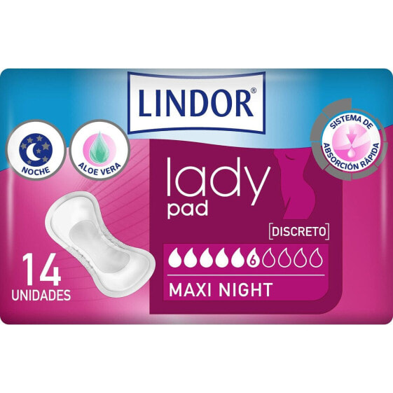 Прокладки от протекания Lindor Lady Pad Maxi Ночь 14 штук