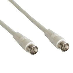 InLine SAT Cable 2x shielded ultra low loss 2x F-Quick Plug >80dB white 0.5m - 0.5 m - F-Quick - F-Quick - White