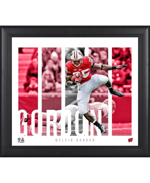 Melvin Gordon Wisconsin Badgers Framed 15'' x 17'' Player Panel Collage