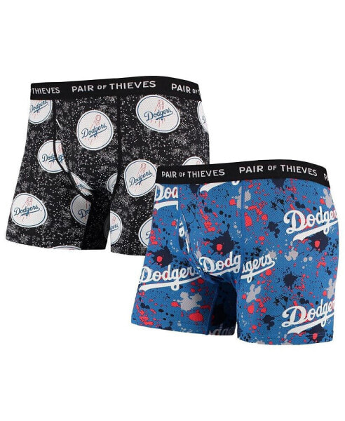 Men's Royal, Black Los Angeles Dodgers Super Fit 2-Pack Boxer Briefs Set