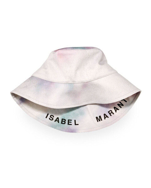 Women's Isabel Marant Loiena Tie Dye Logo Bucket Hat, Size 56 - White 260212