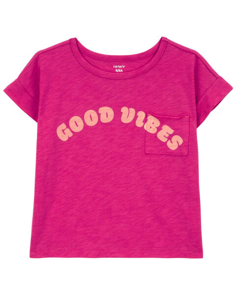 Kid Good Vibes Pocket Tee 6-6X