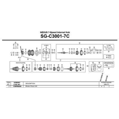 SHIMANO Nexus SG-C3000 Brake shoe