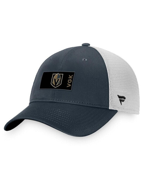 Men's Charcoal, White Vegas Golden Knights Authentic Pro Rink Trucker Snapback Hat