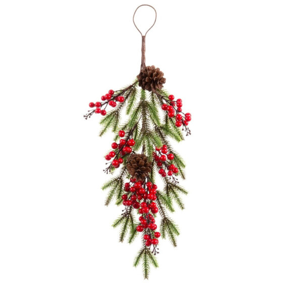 Door Hanger Christmas Red Multicolour Plastic Foam 60 cm