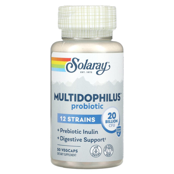 Solaray, Мультидофильный пробиотик, 20 млрд КОЕ, 50 растительных капсул