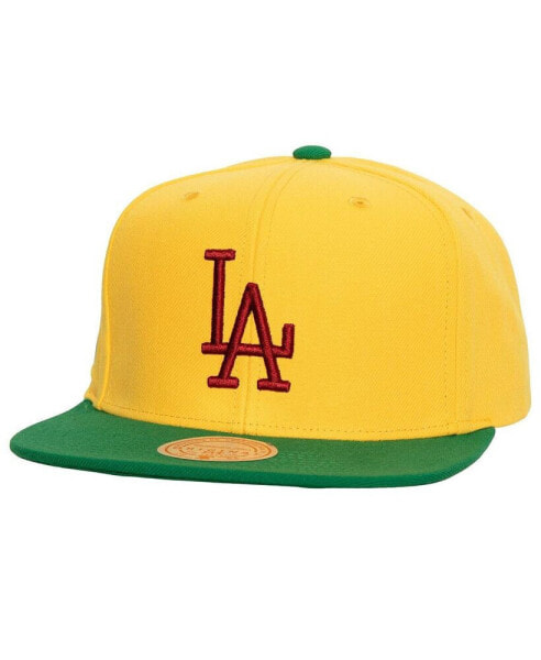 Men's Yellow, Green Los Angeles Dodgers Hometown Snapback Hat