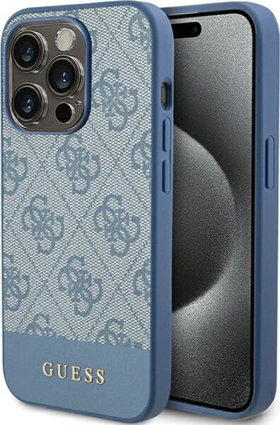 Guess Guess GUHCP15LG4GLBL iPhone 15 Pro 6.1" niebieski/blue hardcase 4G Stripe Collection