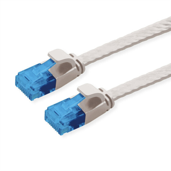 ROTRONIC-SECOMP UTP Patchkabel Kat6a/Kl.EA flach grau 0.5m - Cable - Network