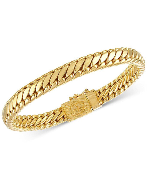 Heavy Serpentine Link Bracelet in 14k Gold-Plated Silver, Created for Macy's